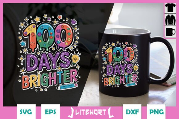 100 Days of School Girl Kindergarten SVG