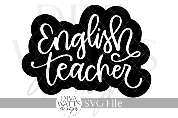 English Teacher Art Design SVG