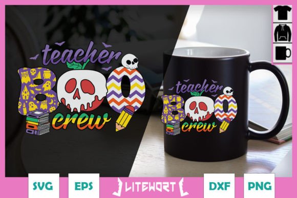 Halloween Teacher Boo Crew SVG Graphics