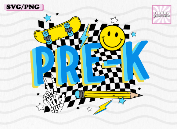 Pre K Skater Retro School Boy Pencil SVG: Graphics and Crafts
